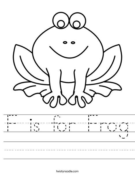 F is for Frog Worksheet - Twisty Noodle Frog Activities For Kindergarten, Frog Unit Study, Frogs Preschool, Frog Activities, Frog Life, Frog Theme, Frog Crafts, Abc Book, Picture Letters