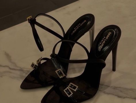 dailymea Fancy Heels, Heels Aesthetic, Dr Shoes, Strappy High Heels Sandals, Fashion Shoes Heels, Shoes Heels Classy, Ysl Heels, Classy Shoes, Classic Heels