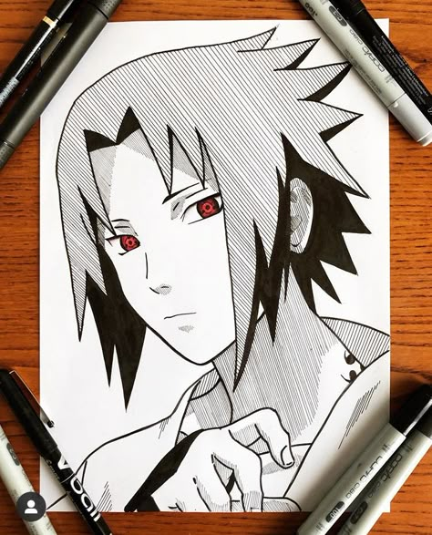 Sasuke Drawing Sketches, Naruto Kakashi Drawing, Art Ideas Pencil, Itachi Drawing, Sasuke Drawing, Naruto Drawings Easy, Uchiha Sharingan, Naruto Painting, Wallpaper Artwork