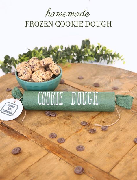 Gifting Cookie Dough, Cookie Dough Gift Ideas, How To Freeze Cookie Dough, Frozen Cookie Dough Packaging, Frozen Cookie Dough Gift, Cookie Dough Gift, Freezer Cookie Dough, Christmas Cookie Dough, Cowboy Cookie