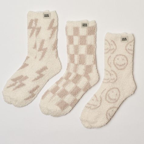 Introducing the Local Beach Cozy Sock Collection. Warm and Fuzzy incredibly cozy crew slipper socks. Feather Knit construction with an ultra soft hand. Perfect for home, travel, and beyond. Cozy up and stay warm with the softest socks ever. • 100% Polyester Microfiber• One Size Fits Most• No fading, shed free Care: Machine Wash Cold, Gentle Cycle. Air or tumble dry low Fuzzy Socks Aesthetic, Christmas Lists, Preppy Accessories, Bday Wishlist, Bday List, Southern California Beaches, Sock Collection, Beach Towel Bag, Trendy Socks