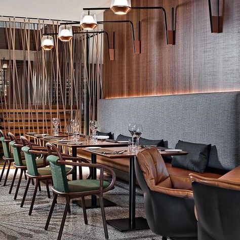 Gallery | Studio Wise Midcentury Restaurant Design, Cozy Restaurant Interior, Retro Restaurant Design, Hotels Lobby, Industrial Restaurant Design, Mid Century Hotel, Modern Hotel Lobby, Restaurant Furniture Design, Bar Restaurant Design