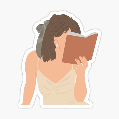 "A girl reading " Sticker for Sale by BookishSpace1 | Redbubble Stickers Book Aesthetic, Leer Aesthetic, Reading Journal Stickers, Libros Aesthetic, Speak Now Taylor Swift, Stickers Books, Reading Stickers, Books Stickers, Reader Girl