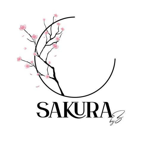 LOGO DESIGN designteam #graphicdesignchallenge Cherry Blossom Logo Design, Tree Logo Design Ideas, Japan Logo Design, Asian Logo Design, Cherry Blossom Logo, Sakura Logo, Japanese Logo Design, Z Logo Design, Lotus Flower Logo Design