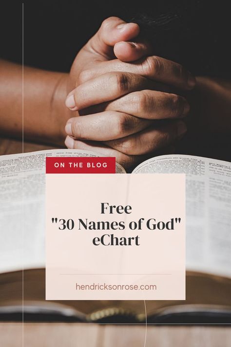 God has many names in the Bible and each name shows a different aspect of God. Enjoy having a simple overview of 30 names of God with these 3 printable eCharts. Each name is listed along with its meaning, application, Bible reference, pronunciation, and additional insights. Perfect for personal use, small groups, devotions, prayer, and worship. Names Of God Printable, Discipleship Group, Bible Mapping, Bible Printables, Bible Study Tips, The Tabernacle, Bible Time, Free Bible, Names Of God