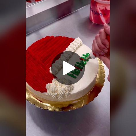 TikTok · 🎄CHRISTMAS🎄 Santa Hat Cake, Santa Cake Ideas, Tiktok Christmas, Santa Cake, Hat Cake, Maybe One Day, Round Cakes, Christmas Love, Easy Cake