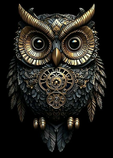 Steampunk Rooms, Steampunk Wallpaper, Owl Tattoo Drawings, Owl Printables, Steampunk Artwork, Steampunk Owls, Steampunk Aesthetic, Owl Artwork, Magical Images