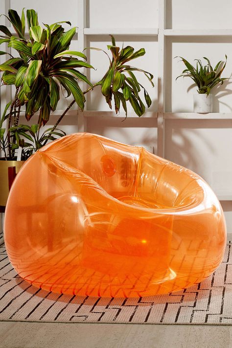 Bright Orange Inflatable Chair Urban Outfitters Chair, Urban Outfitters Furniture, Bubble Chair, Inflatable Furniture, Orange Chair, Inflatable Chair, Lizzie Mcguire, Style Deco, 영감을 주는 캐릭터