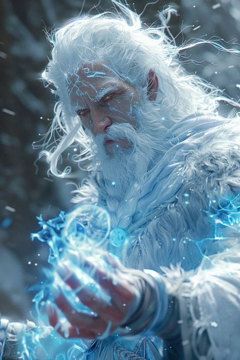 Snow Elves, Snow Elf, Dnd Inspiration, Blue Flames, Red Fire, Character Creation, Dnd Characters, Character Portraits, Book Characters