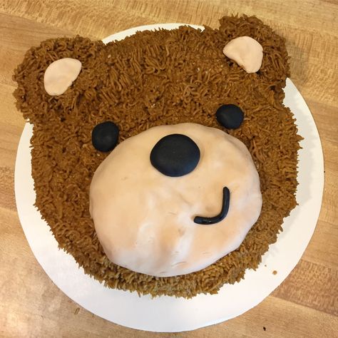 Teddy bear cake for first birthday party. Cake For First Birthday, Teddy Bear Birthday Cake, Bear Birthday Cake, Teddy Bear Picnic Birthday Party, Teddy Bear Birthday Party, Teddy Bear Cake, Picnic Birthday Party, Baby Cake Smash, Bear Picnic