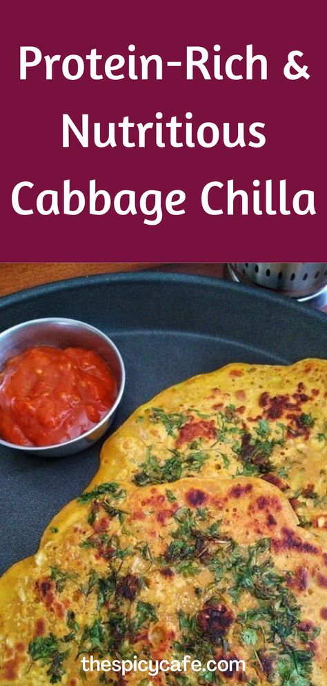 Cabbage Chilla is a savory Indian pancake that is made using gram flour along with some added spices and finely chopped cabbage. This cabbage besan chilla is simple to make and very nutritious. These chillas are protein-rich, vegan, and gluten-free and are prepared using minimal ingredients that are easily available at home. how to make savoury pancake | chilla recipe | Indian breakfast recipes #pancake #cabbage #vegan #glutenfree #vegetarian #indianrecipes #dosa #breakfastrecipes #snackrecipes Besan Chilla, Recipe Cabbage, Easy Breakfast Recipe, Complex Carbs, Recipe Indian, Gram Flour, Glycemic Index, Indian Breakfast, Star Food