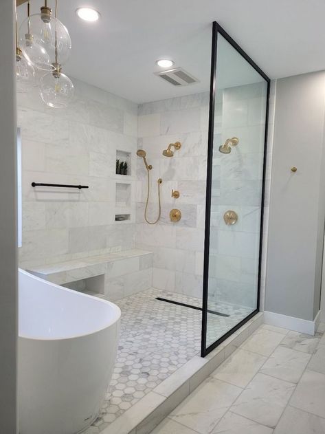 Wet Room Bathroom, Bathroom Redecorating, Luxury Master Bathrooms, Full Bathroom Remodel, Bathroom Redesign, Master Bath Remodel, Bathroom Remodel Designs, Bathroom Remodel Shower, Bathroom Inspiration Decor