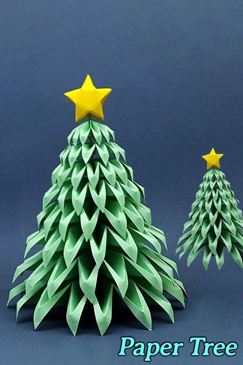 In this tutorial I show you how you can make a beautiful Christmas tree out of paper. #Christmas #Tree #Crafts Christmas Tree Out Of Paper, Tree Out Of Paper, Christmas Crafts Ideas, Christmas Tree Making, Diy Paper Christmas Tree, Diy Jewlery, Paper Christmas Tree, Christmas Tree Crafts, Crochet Christmas Ornaments