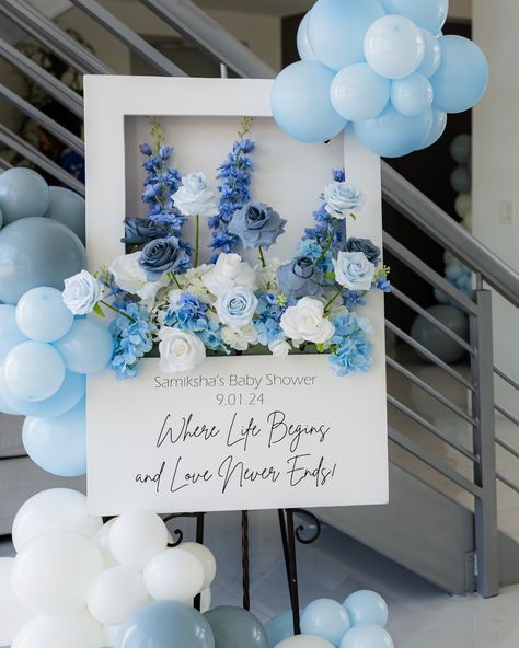 Baby shower details 🍼💙 Blue Flower Baby Shower Theme, Stork Baby Shower Ideas, April Showers Baby Shower Theme, Flower Baby Shower Theme, Baby Shower Details, Airplane Cookies, Flower Baby Shower, Stork Baby Showers, Mommy Moments