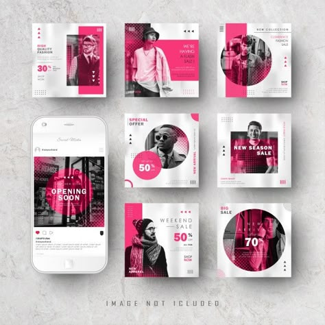 Minimalist red white social media instag... | Premium Vector #Freepik #vector #background #banner #business #sale Red Social Media Design, Instagram Feed Post, Mises En Page Design Graphique, Banner Design Layout, Pin Template, Desain Editorial, Instagram Template Design, Social Media Poster, Social Media Design Inspiration