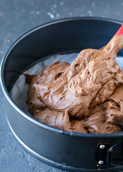 Flourless chocolate cake batter Meringue Crust, Cake Without Flour, Fudge Cookie Recipe, Homemade German Chocolate Cake, Chocolate Cake Batter, Flourless Chocolate Cake Recipe, Gluten Free Chocolate Cake, Flourless Chocolate Cake, Fudge Cookies