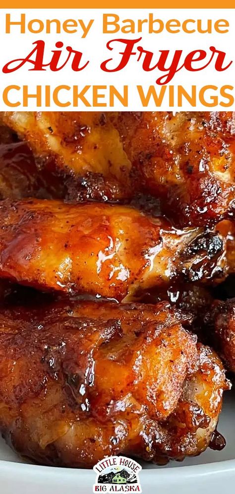 Honey Bbq Wings Recipe, Homemade Bbq Rub, Bbq Wings Recipe, Air Fryer Recipes Chicken Wings, Honey Bbq Wings, Bbq Rub Recipe, Barbecue Chicken Wings, Air Fry Chicken Wings, Chicken Wing Sauces