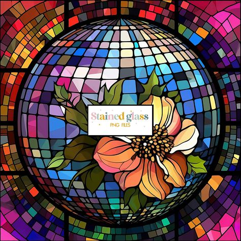 Glass Png, Faux Stained Glass, Stained Glass Art, Disco Ball, Glass Design, Art Work, Art Images, Stained Glass, Glass Art