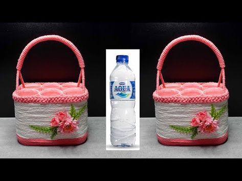 DIY Plastic Bottle Craft Ideas | Ide Kreatif Keranjang dari Botol Plastik Bekas - YouTube Diy Botol Plastik, Bottle Craft Ideas, Plastic Bottle Craft, Plastic Bottle Crafts Diy, Water Bottle Crafts, Diy Plastic Bottle, Bottle Craft, Diy Crafts Life Hacks, Pill Bottles