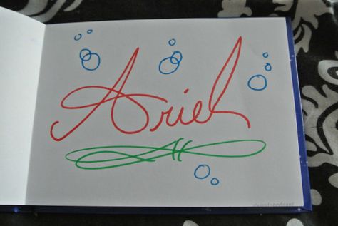 Ariel Signature, Disneyland Games, Character Signatures, Disney Signatures, Disney Characters Signatures, Little Mermaid Characters, Disney Autograph, Believe In Fairies, Disney Princess Gifts