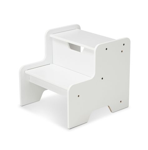 Arrives by Thu, Nov 11 Buy Melissa & Doug Step Stool - White Children's Furniture at Walmart.com Childrens Step Stool, Bed At Night, Wooden Step Stool, Step Stools, Kids Stool, Wooden Steps, Step Stool Kids, Wooden Cabinet, 2 Step