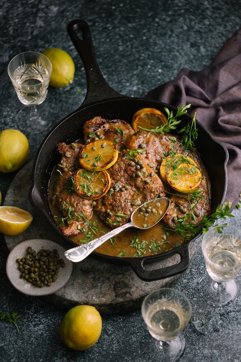 Lamb piccata - Leek Pie, Lamb Steaks, Leafy Salad, Chicken Mushroom, Chicken Pie, Chenin Blanc, Dried Figs, Mushroom Chicken, Most Popular Recipes