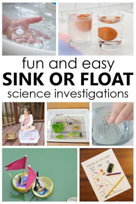 Discovery Activities, Science Activities For Toddlers, Pre-k Science, Preschool Room, Water Experiments, Montessori Science, Sink Or Float, Science Week, Preschool Science Activities