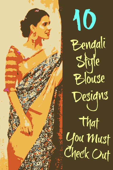 The red-bordered off-white saree and the puffed-sleeve blouse have been Bengal’s gift to traditional Indian fashion. But there is much more to the Bengali style that you will find out here. Sari Blouse Sleeves Design, Sari Styles Modern, Blouse Patterns Indian, Modern Saree Look, Modern Saree Blouse, Blouse Pattern Indian, Style Blouse Designs, White Saree Blouse, Red And White Saree