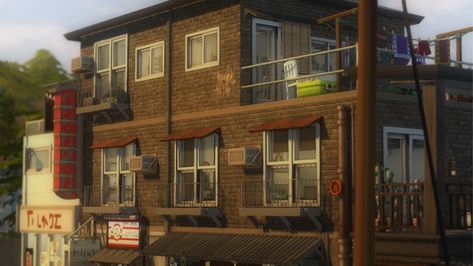 ˗ˏˋ malamaya st. - lot download (NO CC) ˎˊ˗ | Patreon No Cc Builds Sims 4, 19 Culpepper House Sims 4, Apartment Block, Sims 3 Builds, Sims 4 Brindleton Bay House, Sims 4 House No Cc, Sims 4 Cc Lots, Sims 4 House Download, Sims 4 Tattoos