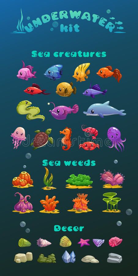 Cartoon Underwater, Ocean Games, Underwater Drawing, Sea Creatures Drawing, Underwater Cartoon, Sea Drawing, Fauna Marina, Underwater Sea, 2d Game Art