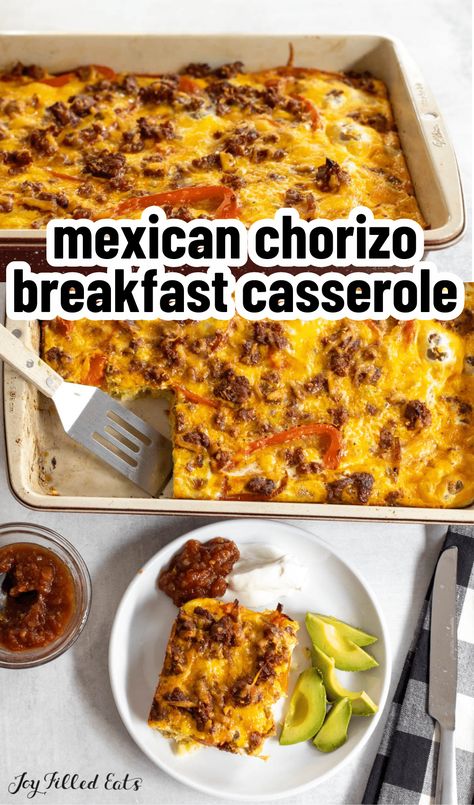 This Breakfast Chorizo Casserole Recipe is a hearty and simple meal. Perfect for a weekend flavor that the whole family will love. The added chorizo gives a nice salty flavoring paired with the rest of the easy ingredients. Chorizo Breakfast Meal Prep, Chorizo And Egg Casserole, Chorizo Quiche Recipes, Breakfast Chorizo Recipes, Chorizo Meals, Chorizo Egg Bake, Recipes With Chorizo Sausage, Chorizo Recipes Breakfast, Chorizo Quiche