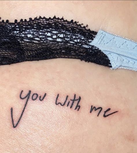 You With Me Tattoo, You With Me Billie Eilish Tattoo, Hit Me Hard And Soft Tattoo, Billie Eilish Tattoo Ideas, Eilish Tattoo, Billie Eilish Tattoo, Good First Tattoos, Simple Line Tattoo, Soft Tattoo