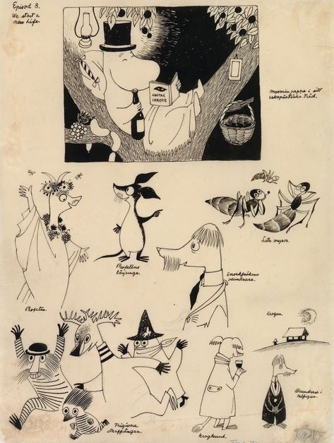 Moomins Comic, Joxter Moomin Fanart, Moomin Comic, Magic Drawings, Moomin Tove Jansson Illustrations, Moomin Comic Strip, Moomin And Snorkmaiden, The Moomins, Moomin Cartoon