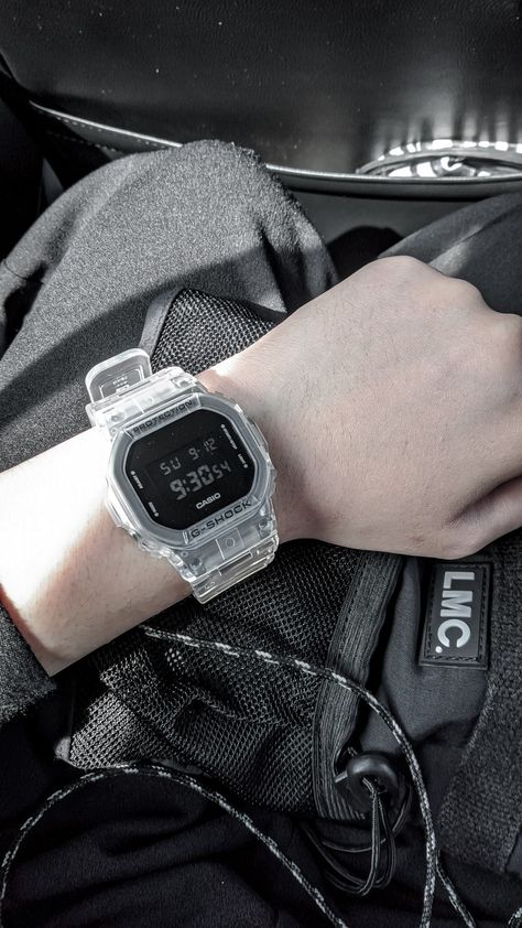 Got my G-Shock DW-5600SKE-7ER Skeleton Series today ✨ Mens Outdoor Style, Cap Men Fashion, Rugged Watches, G Shock Black, G Shock Men, Casio G Shock Watches, Gentleman Outfit, Light Feature, G Shock Watches