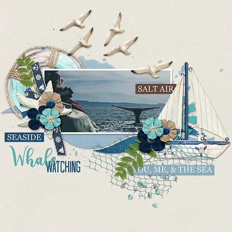 Whale Watching - Project Idea - Scrapbook.com Scrapbooking Layouts Travel, Scrapbooking Inspiration, Whale Watching, Precious Memories, Sea World, Photo Albums, Beach Pool, Scrapbooking Layouts, Whales