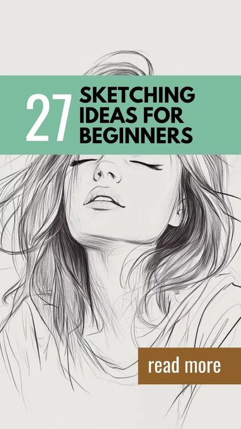 Sketching ideas for beginners to help you practice and improve your drawing skills. Ideal for new artists looking for inspiration. Black White Pencil Drawing, Basics Of Drawing A Face, Pencil Sketch Ideas For Beginners, Some Easy Drawings For Beginners, How To Line Draw, Best Pencils For Sketching, Sketching Portraits Tutorials, How To Draw A Person Realistic, Sketch Ipad Drawings