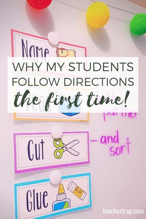 It's frustrating when students don't follow directions the first time! Here are 5 quick tricks for getting students on track fast! Teaching Classroom Management, Classroom Procedures, Classroom Behavior Management, Whole Brain Teaching, Classroom Management Tips, Classroom Management Strategies, Classroom Organisation, 2nd Grade Classroom, Classroom Behavior