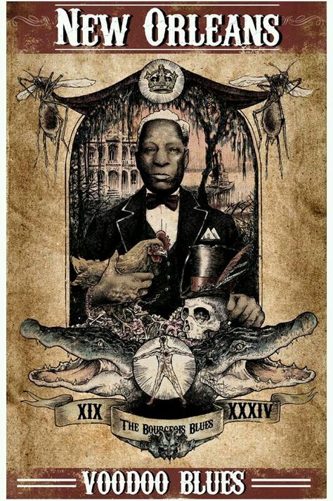 Voodoo poster Army Propaganda, Louisiana Voodoo, Voodoo Halloween, Voodoo Art, Voodoo Blue, Baron Samedi, Papa Legba, New Orleans Voodoo, Magia Das Ervas