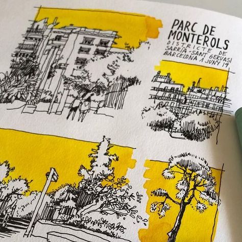 Restaurant Sketch, Sketchbook Layout, Travel Sketchbook, Sketch Journal, Posca Art, Sketchbook Drawings, Architecture Drawing Art, Travel Sketches, Sketchbook Art Journal