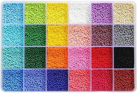 Amazon.com: BALABEAD Size Almost Uniform Glass Seed Beads About 24000pcs Opaque Matte Colors Seed Beads 12/0 Glass Craft Beads 2mm Seed Beads for Jewelry Making, Hole 0.6mm(About 1000pcs/Color, 24 Colors): Kitchen & Dining Baskets 2022, Diy Jewelry Pendants, Matte Colors, Craft Beads, Glass Craft, Bead Storage, Beads Pictures, Beaded Boxes, Beaded Necklace Diy