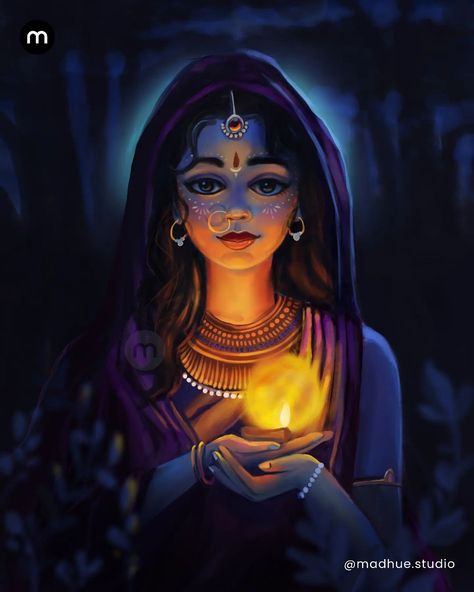 Night In The Forest, Srimati Radharani, Shri Radha, Feeling Pictures, Spiritual Artwork, Hinduism Art, Lord Krishna Wallpapers, Beauty Art Drawings, Digital Portrait Art