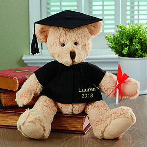 Personalized Graduation Teddy Bear - #2458 Graduation Gown And Cap, Graduation Teddy Bear, Bear Bed, Personalization Mall, Personalized Stuffed Animals, Personalised Teddy Bears, Personalized Dolls, Graduation Gown, College Graduate