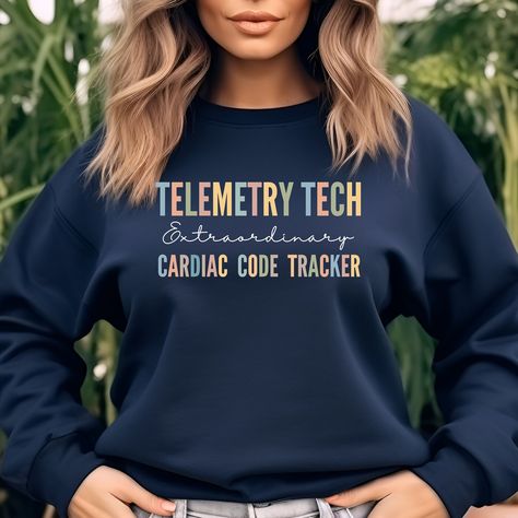 Telemetry Tech Sweatshirt, Monitor Tech, Monitor Technician Sweater Cardiac Heart Monitor Technician, EKG Monitor Tech, Telemetry Technician Telemetry Technician, Tech Christmas Gifts, Heart Monitor, Wearables Design, Tech Gift, Vital Signs, Sensors Technology, Tech Gifts, Diy Shirt