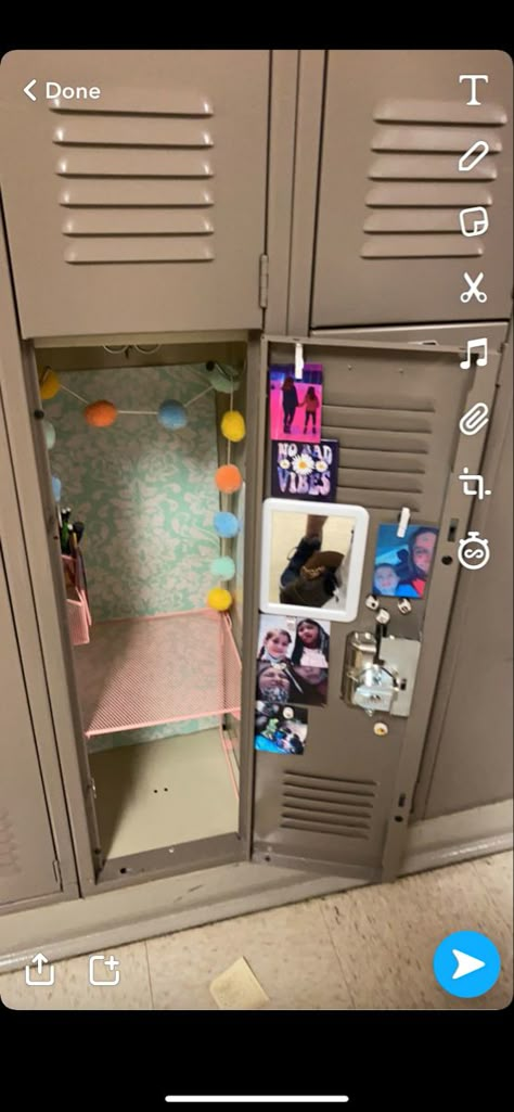 Locker Inspo School, Locker Organization Ideas, Decorated Locker, Locker Decorations Ideas, Aesthetic Locker Decor, Cute Locker Decorations, Cute Locker Ideas, Locker Stuff, School Locker Organization