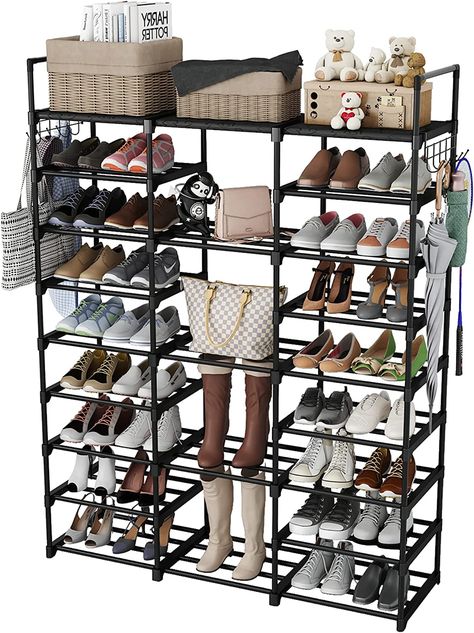 Large Shoe Storage, Large Shoe Rack, Small Shoe Rack, Corner Shelf Design, Cabinet For Bedroom, Metal Shoe Rack, Shoe Rack Organizer, Entryway Closet, Diy Shoe Rack