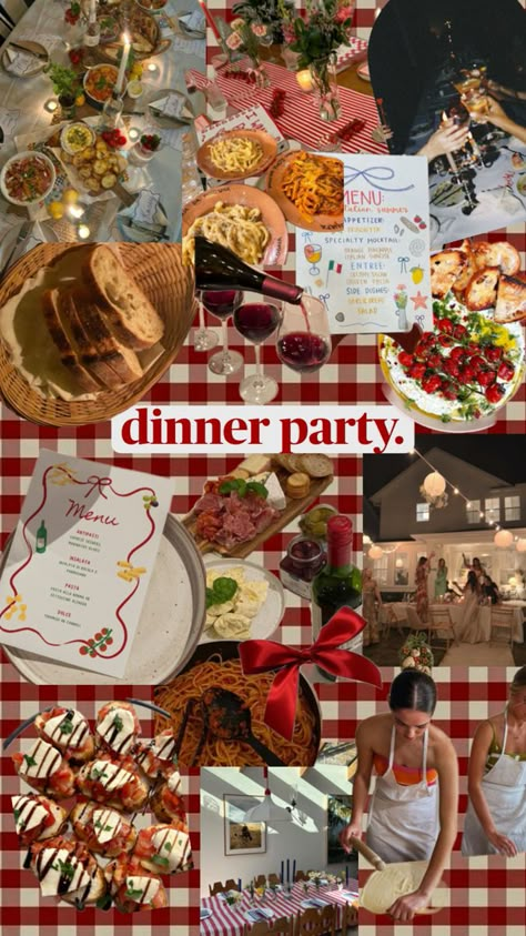 dinner party inspo, italian themed Italian Food Night, Italian Bachelorette Party Theme, Group Hangout Ideas, Italian Birthday Dinner, Quarter Life Crisis Party, Welcome Dinner Decor, Italian Themed Birthday Party, Dinner Party Theme Ideas, Pizza Party Rehearsal Dinner