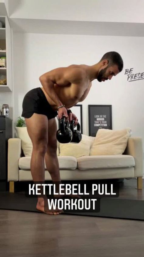 This workout will help you build back and bicep strength using bodyweight and kettlebell movements. You can also use a long resistance band or dumbbells to perform these movements. Workout available in the Gymaholic Training App: https://www.gymaholic.co/training/workouts/398674/kettlebell-pull-strength-workout-back-biceps Back Exercises Kettlebell, Back Kettlebell Exercises, Back And Bicep Workout Kettlebell, Kettlebell Back And Biceps, Kettlebell Back Exercises, Kettlebell Back Workout, Kettlebell Workout For Men, Gymaholic Motivation, Pull Workout