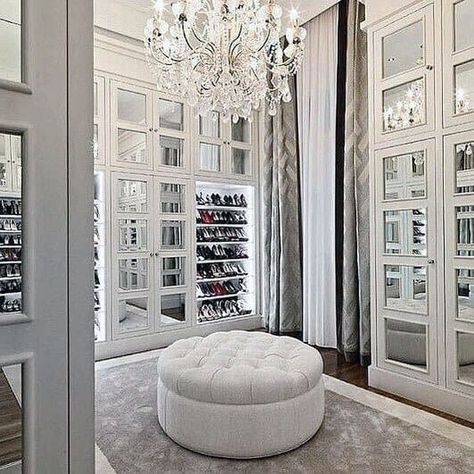 Dressing Room Closet, Amazing Closets, Dream Closet Design, Walk In Closet Design, Beautiful Closets, Closet Lighting, Dream Closets, Versace Home, Closet Inspiration