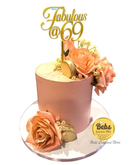 #69birthdaycake #flowercake #beigecake #meloncolorcake #bebslusciousbites #elegantbirthdaycake 69th Birthday Cake, 69th Birthday, Elegant Birthday Cakes, Cake Designs Birthday, Colorful Cakes, Flower Cake, Birthday Cake, Cake, Birthday