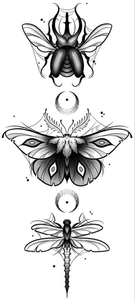 Neo Traditional Butterfly Tattoo Design, Goth Bug Tattoo, Spooky Moth Tattoo, Dark Moth Tattoo Design, Old Skool Tattoo Design, Insect Wings Tattoo, Cool Insect Tattoos, Mushroom Moth Tattoo, Moth Arm Crease Tattoo